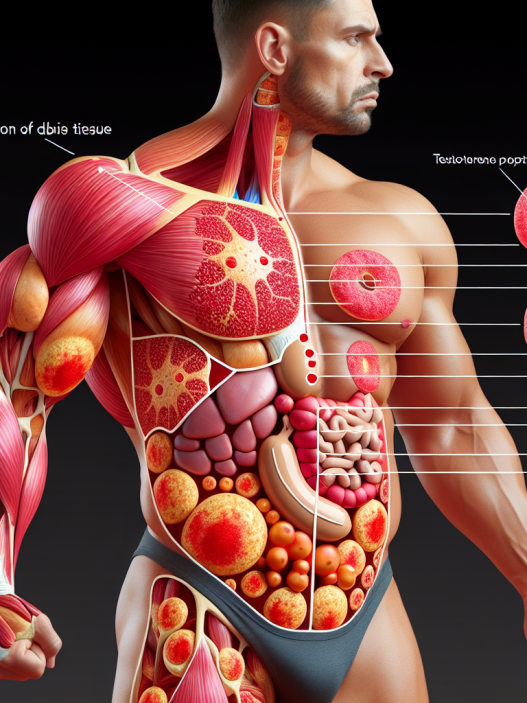Répartition du tissu adipeux sous l'effet du propionate de testostérone