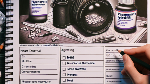Chlorhydrate de Phentermine : journal d’habitudes (NEAT, sommeil, faim, stress)